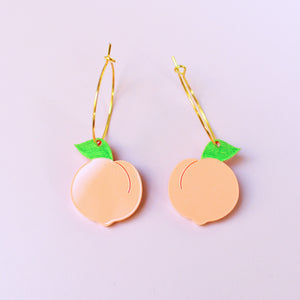 Peach Hoop Earrings