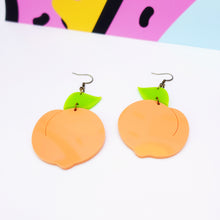 Load image into Gallery viewer, Peach Statement Earrings
