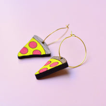 Load image into Gallery viewer, Pizza Hoop Earrings
