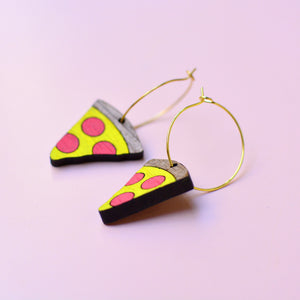Pizza Hoop Earrings