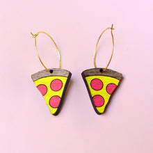 Load image into Gallery viewer, Pizza Hoop Earrings
