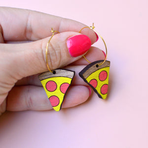 Pizza Hoop Earrings