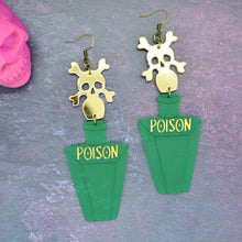 Load image into Gallery viewer, Poison Bottle Statement Halloween Earrings
