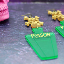 Load image into Gallery viewer, Poison Bottle Statement Halloween Earrings
