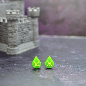 Poison Drop Halloween Stud Earrings