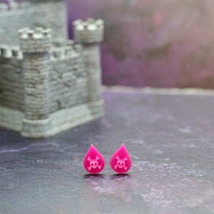 Poison Drop Halloween Stud Earrings