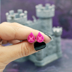 Poison Drop Halloween Stud Earrings