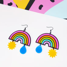 Load image into Gallery viewer, Rainbow Statement Earrings
