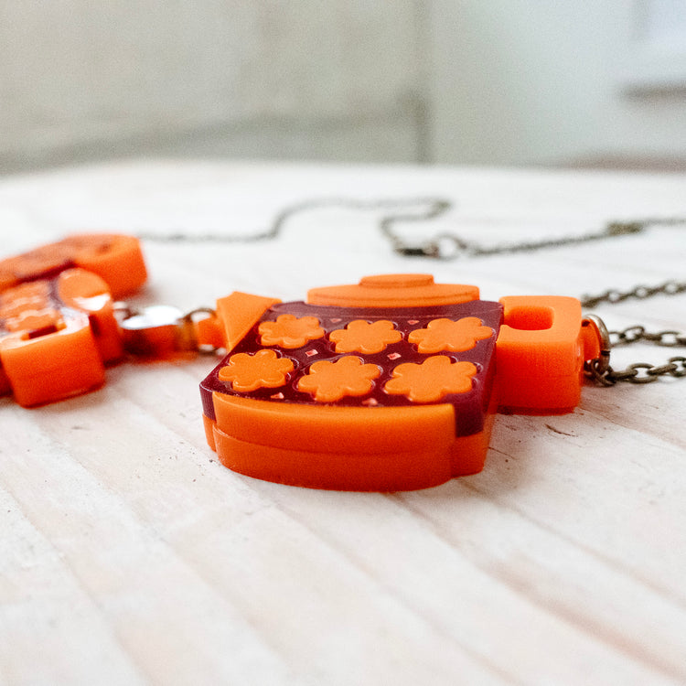 Retro Teaset Statement Necklace