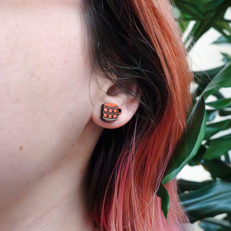 Retro Teaset Stud Earrings