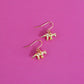 Triceratops Dinosaur Gold Earrings