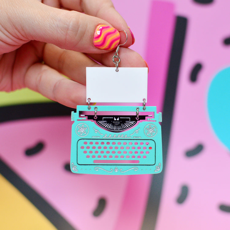 Typewriter Statement Earrings