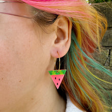 Load image into Gallery viewer, Watermelon Hoop Earrings
