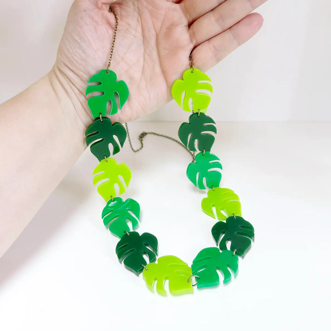 Monstera Chain Necklace