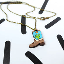 Load image into Gallery viewer, Cowboy Boot Mini Necklace
