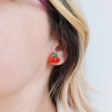 Load image into Gallery viewer, Cherry Stud Earrings
