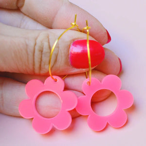 Daisy Hoop Earrings