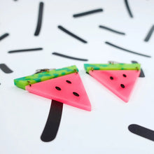 Load image into Gallery viewer, Watermelon Statement Earrings
