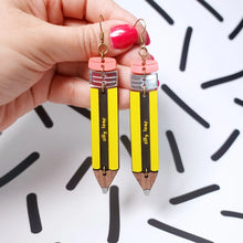 Load image into Gallery viewer, Pencil Statement Earrings
