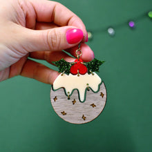 Load image into Gallery viewer, Christmas Pudding Statement Earrings
