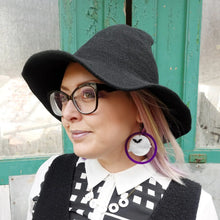 Load image into Gallery viewer, Halloween Creepy Moon Earrings
