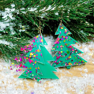 Christmas Tree Statement Earrings