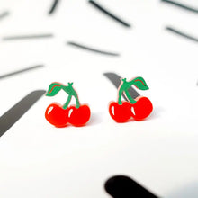 Load image into Gallery viewer, Cherry Stud Earrings

