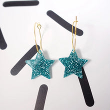 Load image into Gallery viewer, Star Hoop Earrings
