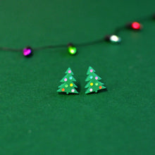 Load image into Gallery viewer, Christmas Tree Stud Earrings
