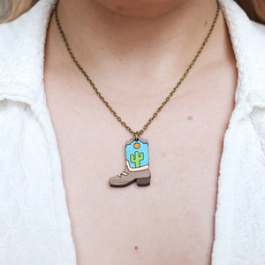 Cowboy Boot Mini Necklace