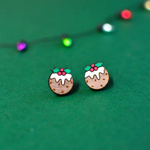 Load image into Gallery viewer, Christmas Pudding Stud Earrings
