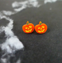 Load image into Gallery viewer, Pumpkin Halloween Stud Earrings
