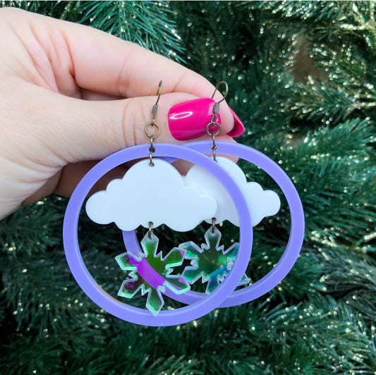 SUPER SECONDS Snowstorm Statement Earrings