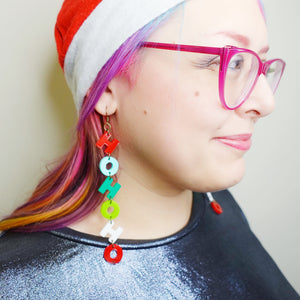 Ho Ho Ho Christmas Statement Earrings