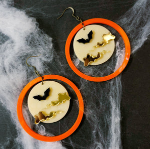 Halloween Creepy Moon Earrings
