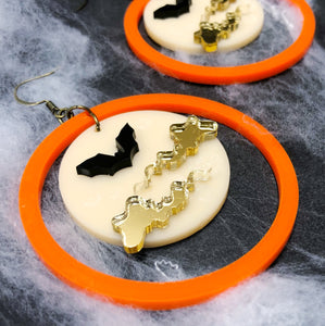Halloween Creepy Moon Earrings