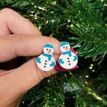 Load image into Gallery viewer, Festive Snowman Stud Earrings
