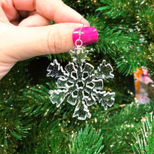 Load image into Gallery viewer, Glittery Snowflake Earrings
