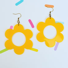 Load image into Gallery viewer, Yellow Daisy Statement Earrings
