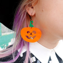 Load image into Gallery viewer, Pumpkin Halloween Earrings
