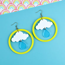 Load image into Gallery viewer, Raindrop Weather Statement Earrings
