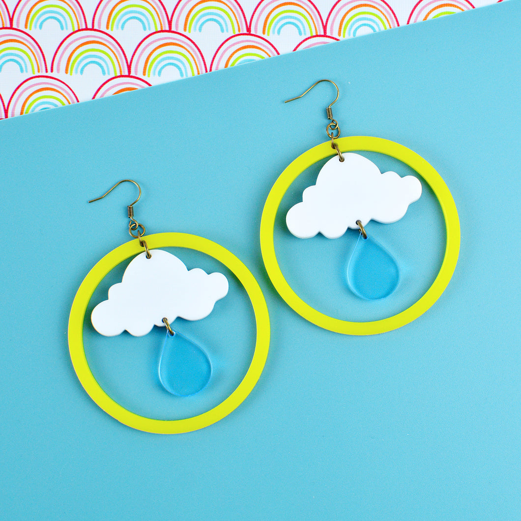 Raindrop Weather Statement Earrings