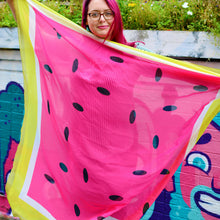 Load image into Gallery viewer, Watermelon Scarf - Large Super Soft Rainbow Shawl For Beach Wear
