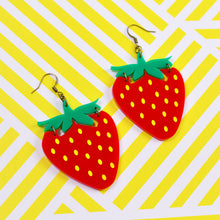 Load image into Gallery viewer, Strawberry Statement Earrings
