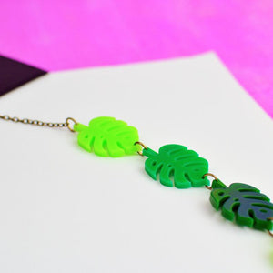 Monstera Chain Necklace