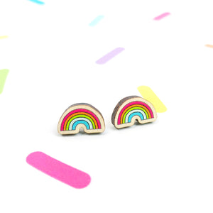 SUPER SECONDS Rainbow Stud Earrings