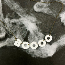 Load image into Gallery viewer, Boooo Word Halloween Necklace
